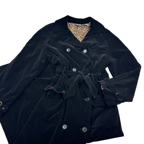 Newport News Jackets & Blazers - Newport News Goth Edgy Witchy Velvet Long Classic Trench Coat Women's Size 10